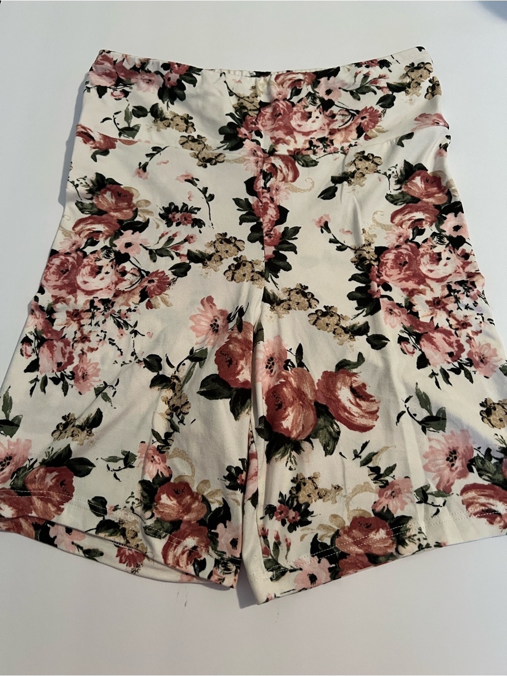Fitz + Eddi Shorts Womens Medium Biker Floral Jersey Stretch Yoga Lounge Casual
